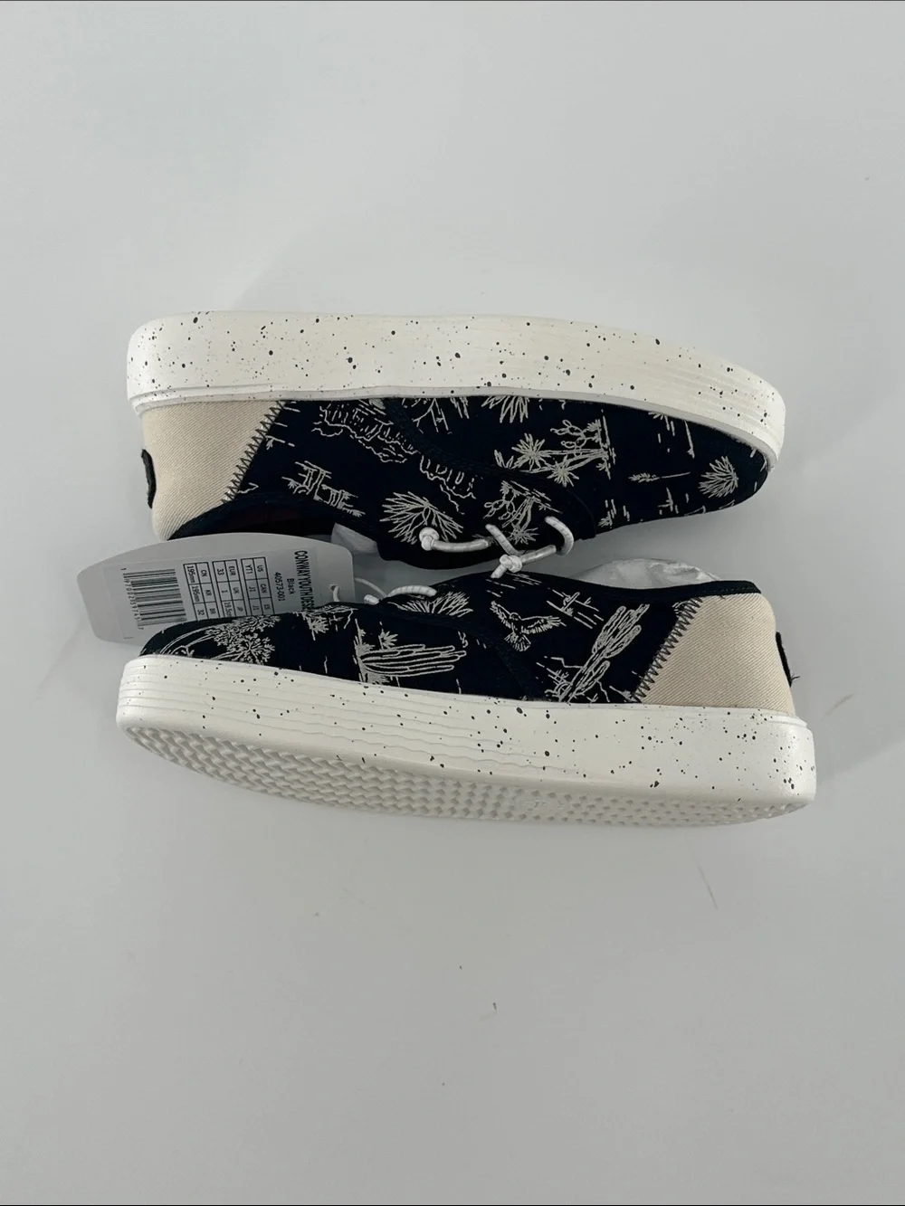 Hey Dude Kids Conway Desert Sneakers in Black with White Sole